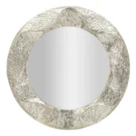 Okrúhle nástenné zrkadlo Round 104 cm strieborné