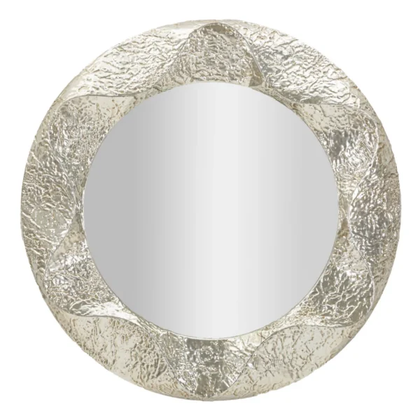 Okrúhle nástenné zrkadlo Round 104 cm strieborné
