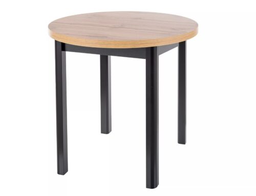 Okrúhly jedálenský stôl Adam 80 cm dub artisan/čierny Okrúhly jedálenský stôl Adam 80 cm dub artisan/čierny