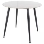 Okrúhly jedálenský stôl Rion 90 cm biely/čierny