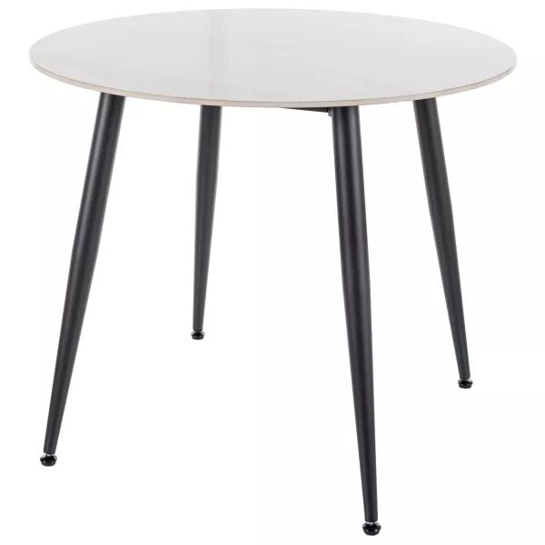 Okrúhly jedálenský stôl Rion 90 cm biely/čierny