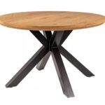 Okrúhly jedálenský stôl Ritmo 120 cm dub prírodný/čierny
