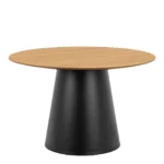 Okrúhly jedálenský stôl Soli 120 cm dub prírodný/čierny