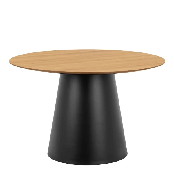 Okrúhly jedálenský stôl Soli 120 cm dub prírodný/čierny