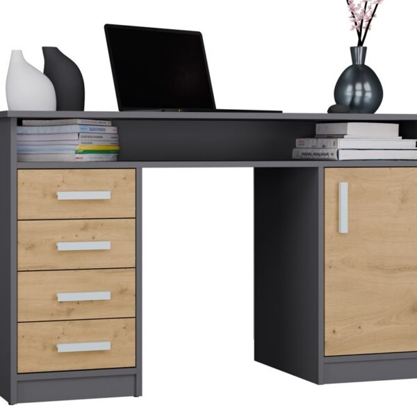 Písací stôl ADA 125 cm dub Artisan/antracitový
