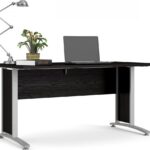 Písací stôl Officer 80400/71 150 cm čierny/strieborný