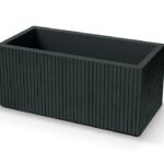 Plastový květináč COROS CASE 80 cm tmavě šedý