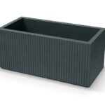 Plastový květináč COROS CASES 80 cm grafitový
