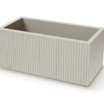 Plastový květináč COROS CASES 80 cm pískový