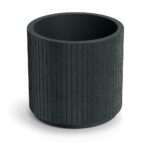 Plastový květináč COROS ROUND tmavě šedý