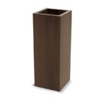 Plastový květináč CUBLASO SQUARE SLIM 29 cm hnědý