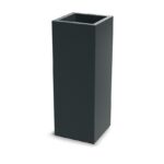 Plastový květináč CUBLASO SQUARE SLIM 29 cm tmavě šedý