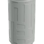 Plastový květináč FOLKAS ROUNDOS HIGH betonově šedý
