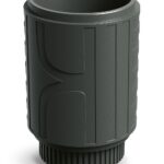 Plastový květináč FOLKAS ROUNDOS MIDL 40 cm tmavě šedý