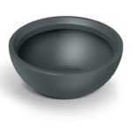 Plastový květináč MOLIOS BOWLS grafitový
