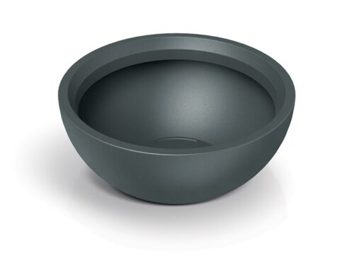 Plastový květináč MOLIOS BOWLS grafitový Plastový květináč MOLIOS BOWLS grafitový
