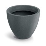 Plastový květináč MOLIOS ROUNDAS granitově šedý
