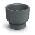 Plastový květináč MOLTAS BASE ROUND 40 cm granitově šedý