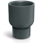 Plastový květináč MOLTAS BASE ROUND MIDL 40 cm grafitový