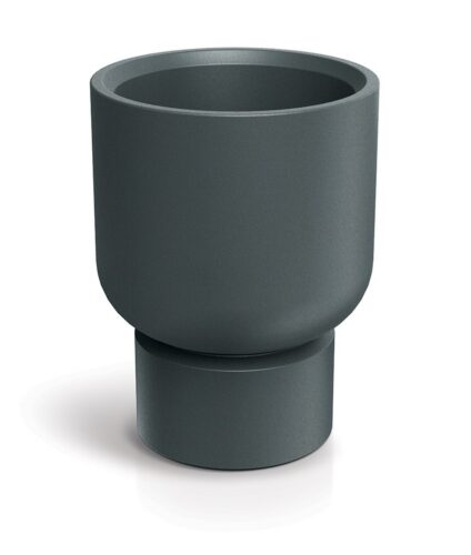 Plastový květináč MOLTAS BASE ROUND MIDL 40 cm grafitový Plastový květináč MOLTAS BASE ROUND MIDL 40 cm grafitový