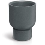 Plastový květináč MOLTAS BASE ROUND MIDL 40 cm granitově šedý