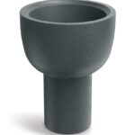 Plastový květináč MOLTAS VESSEL 40 cm granitově šedý