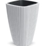 Plastový květináč OROS bílý