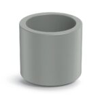 Plastový květináč TUBLAN ROUND betonově šedý