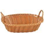 Plastový oválny košík RONNY 29x18 cm hnedý