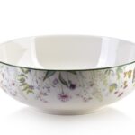 Porcelánová šalátová misa FACCIA VERDE 500 ml biela s kvetmi viacfarebná