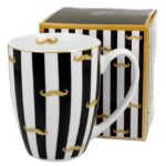 Porcelánový hrnček ELEGART 360 ml čierny/biely