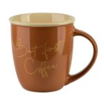 Porcelánový hrnček HENDIA 330 ml svetlohnedý