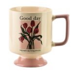 Porcelánový hrnček REJKA 300 ml krémový/ružový