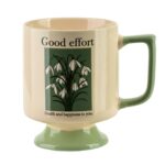 Porcelánový hrnček REJKA 300 ml krémový/zelený