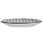 Porcelánový mělký talíř LINEAS 24 cm černý/bílý