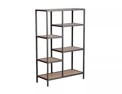 Regál Costa B 70 cm dub přírodní/černý Regál Costa B 70 cm dub přírodní/černý