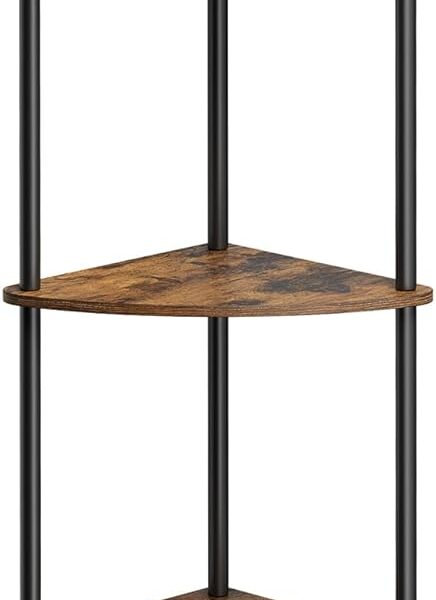 Rohová polica Ayur hnedá/čierna