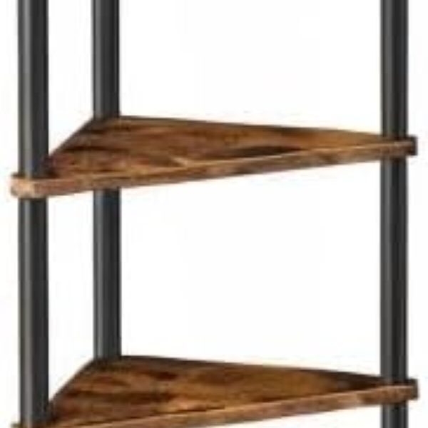 Rohový regál Vasagle Ebbi 30 cm hnedý/čierny