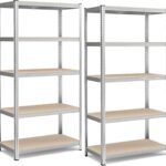 Sada 2 ks dielenských regálov Profa 200 cm strieborná/hnedá