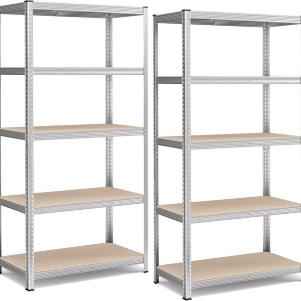 Sada 2 ks dielenských regálov Profa 200 cm strieborná/hnedá