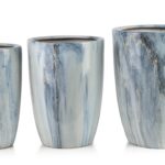 Sada 3 ks kvetináčov NEVA MARBLE VIII modrá