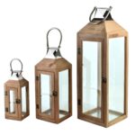 Sada 3 ks lampášov LEVI 62/42/28 hnedá