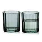 Sada 4 ks pohárov ELISE STRIPES 310 ml zelená/číra