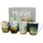 Sada 4 ks porcelánových hrnčekov Claude Monet 350 ml viacfarebná