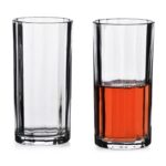 Sada 4 ks vysokých pohárov ELISE STRIPES 360 ml číra