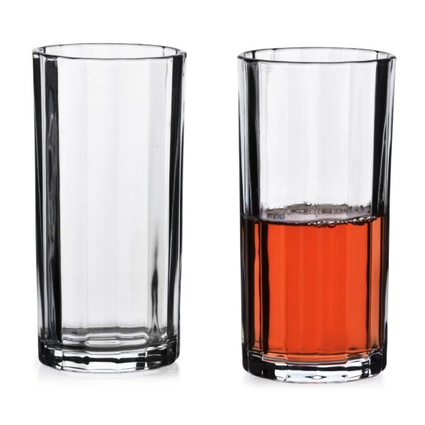 Sada 4 ks vysokých pohárov ELISE STRIPES 360 ml číra
