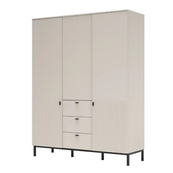 Šatní skříň Korfu 70 156 cm kašmírová/černá