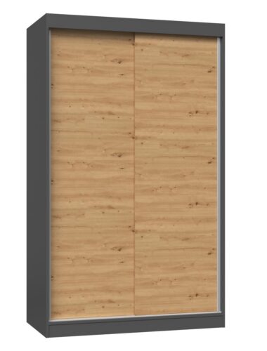 Šatníková skriňa IGA II 120 cm antracit/dub artisan Šatníková skriňa IGA II 120 cm antracit/dub artisan