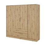 Šatníková skriňa Kelly 4D 206 cm dub artisan