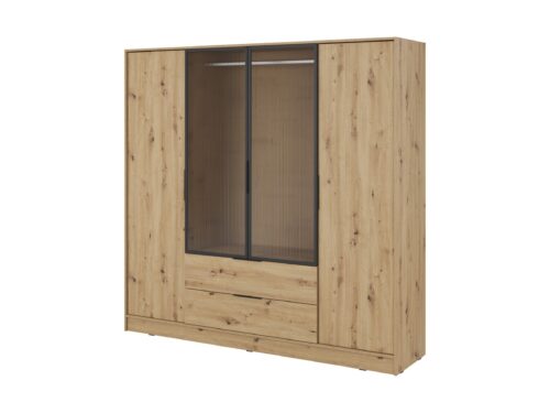 Šatníková skriňa Kelly 4D RM s tyčou 206 cm dub artisan Šatníková skriňa Kelly 4D RM s tyčou 206 cm dub artisan
